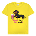 Dackel T-Shirt Ladys: Länge läuft, Bier auch!